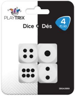 PLAYTRIX - ENSEMBLE DE DÉS 4 PIÈCES